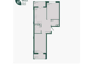 2-к квартира, вторичка, 60м2, 4/18 этаж