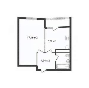 1-к квартира, вторичка, 35м2, 19/19 этаж