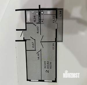 2-к квартира, вторичка, 63м2, 5/8 этаж