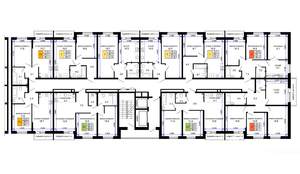 3-к квартира, строящийся дом, 65м2, 12/16 этаж