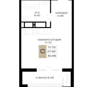 Студия квартира, вторичка, 31м2, 10/21 этаж