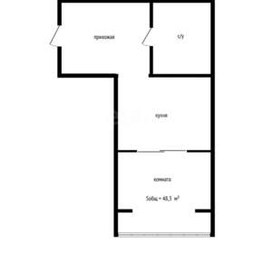 Студия квартира, вторичка, 48м2, 2/7 этаж