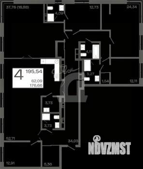 4-к квартира, вторичка, 196м2, 18/18 этаж