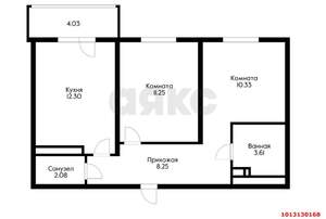 2-к квартира, строящийся дом, 49м2, 4/9 этаж