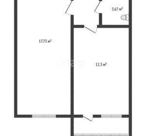 1-к квартира, сданный дом, 38м2, 8/16 этаж