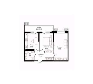 2-к квартира, вторичка, 56м2, 14/23 этаж