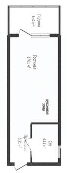 Студия квартира, вторичка, 24м2, 15/24 этаж