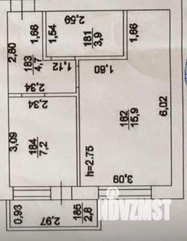 1-к квартира, вторичка, 32м2, 4/5 этаж