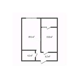 1-к квартира, вторичка, 43м2, 8/25 этаж