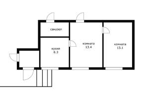 2-к квартира, вторичка, 47м2, 2/5 этаж