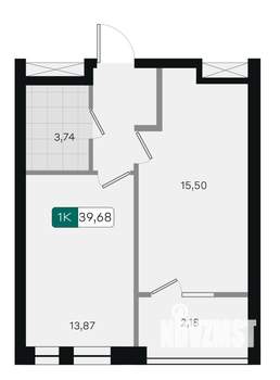 1-к квартира, вторичка, 40м2, 5/18 этаж