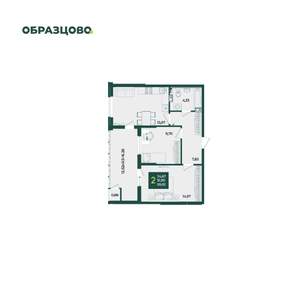 2-к квартира, вторичка, 59м2, 4/18 этаж