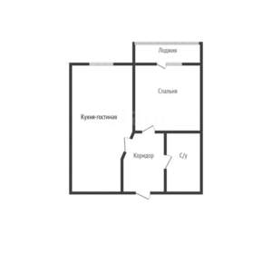 1-к квартира, вторичка, 35м2, 20/25 этаж