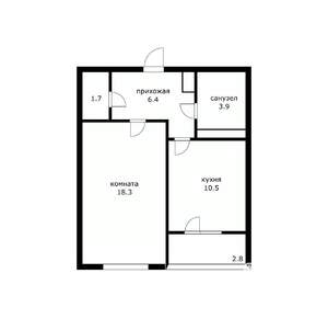 1-к квартира, вторичка, 41м2, 11/20 этаж