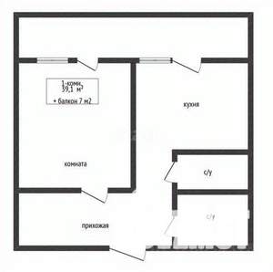 1-к квартира, вторичка, 39м2, 15/19 этаж