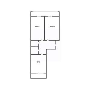 2-к квартира, вторичка, 62м2, 16/17 этаж