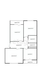 3-к квартира, вторичка, 71м2, 8/17 этаж
