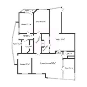 4-к квартира, вторичка, 200м2, 11/11 этаж