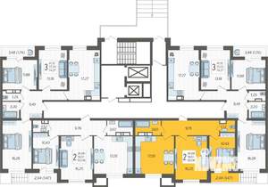 2-к квартира, вторичка, 60м2, 1/19 этаж