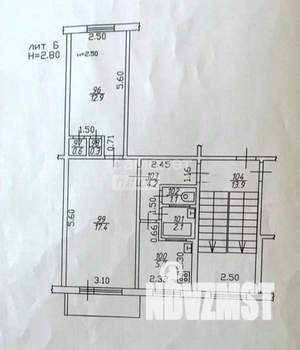 2-к квартира, вторичка, 44м2, 4/5 этаж