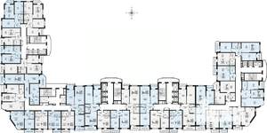 1-к квартира, строящийся дом, 41м2, 13/24 этаж
