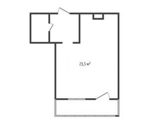 Студия квартира, вторичка, 23м2, 5/19 этаж