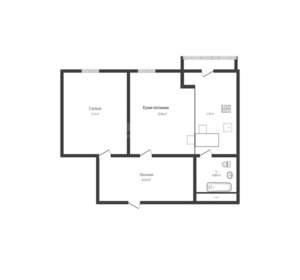 2-к квартира, вторичка, 44м2, 5/17 этаж