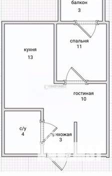 1-к квартира, вторичка, 38м2, 16/24 этаж