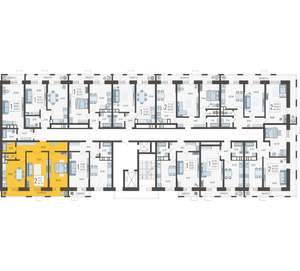 2-к квартира, строящийся дом, 67м2, 10/12 этаж