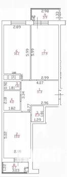 2-к квартира, вторичка, 76м2, 4/24 этаж