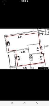 1-к квартира, вторичка, 29м2, 12/14 этаж