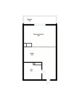 Студия квартира, вторичка, 21м2, 23/24 этаж