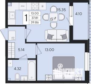 1-к квартира, вторичка, 40м2, 2/8 этаж