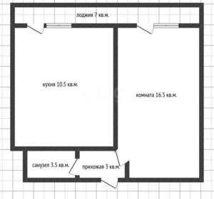 1-к квартира, вторичка, 35м2, 7/22 этаж