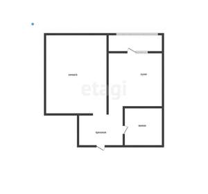 2-к квартира, вторичка, 51м2, 1/9 этаж