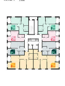 3-к квартира, вторичка, 78м2, 2/18 этаж