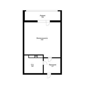 Студия квартира, вторичка, 21м2, 8/16 этаж