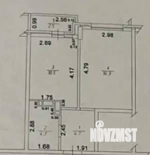 1-к квартира, вторичка, 38м2, 7/17 этаж
