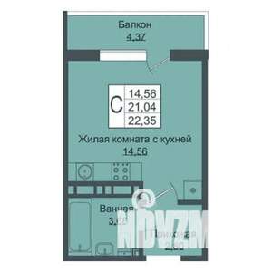 Студия квартира, вторичка, 22м2, 15/16 этаж