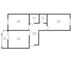 2-к квартира, вторичка, 61м2, 20/20 этаж
