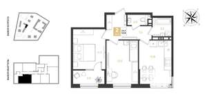 2-к квартира, вторичка, 54м2, 7/9 этаж