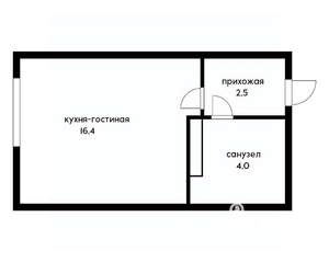 Студия квартира, вторичка, 23м2, 8/16 этаж