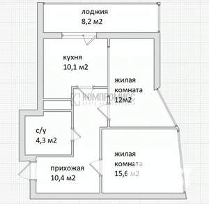 2-к квартира, вторичка, 58м2, 6/11 этаж