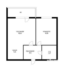 1-к квартира, вторичка, 40м2, 2/16 этаж