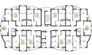 1-к квартира, строящийся дом, 43м2, 16/19 этаж