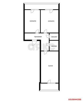 2-к квартира, вторичка, 62м2, 4/5 этаж