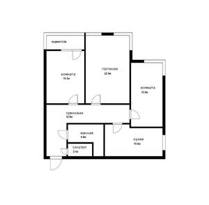 3-к квартира, вторичка, 100м2, 13/24 этаж