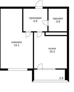 1-к квартира, вторичка, 33м2, 10/17 этаж