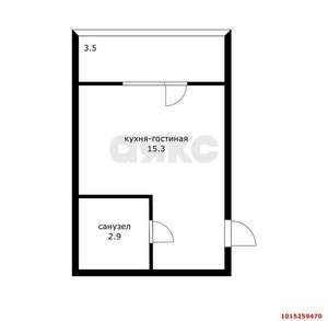 Студия квартира, вторичка, 22м2, 2/8 этаж