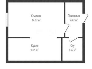 Студия квартира, вторичка, 31м2, 3/1 этаж
